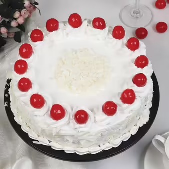 White N Cherry Snow Cake